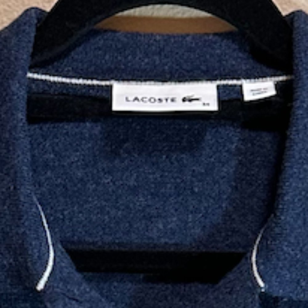 Lacoste Half Button Up Collared Sweater - Picture 3 of 4